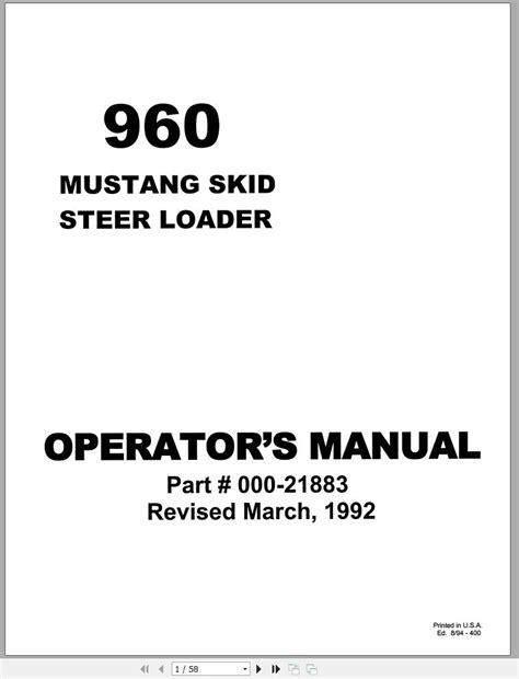 how to tilt cab on mustang 960 skid steer|google drive mustang 960 manual.